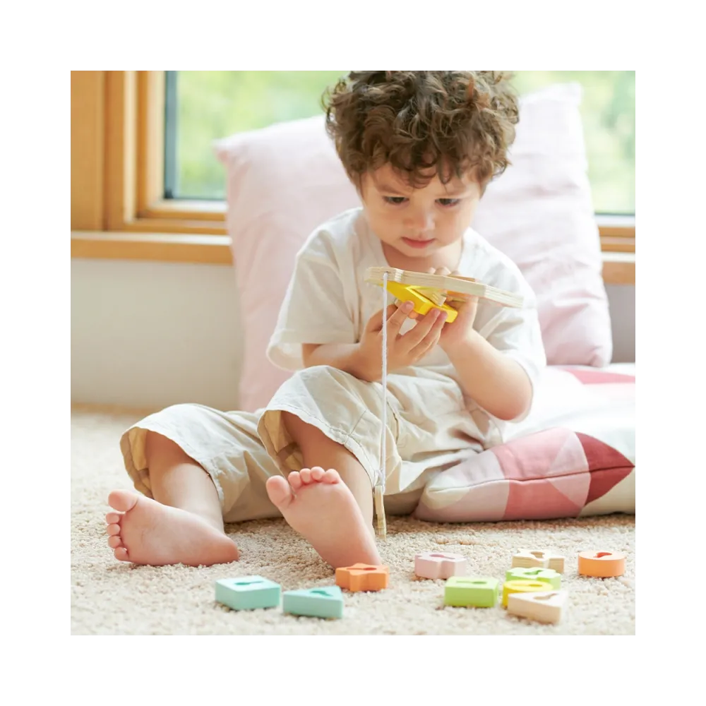 CLASSIC WORLD Drewniana Przeplatanka Klocki do Nawlekania Klucze i Drzwi MONTESSORI 11 el.