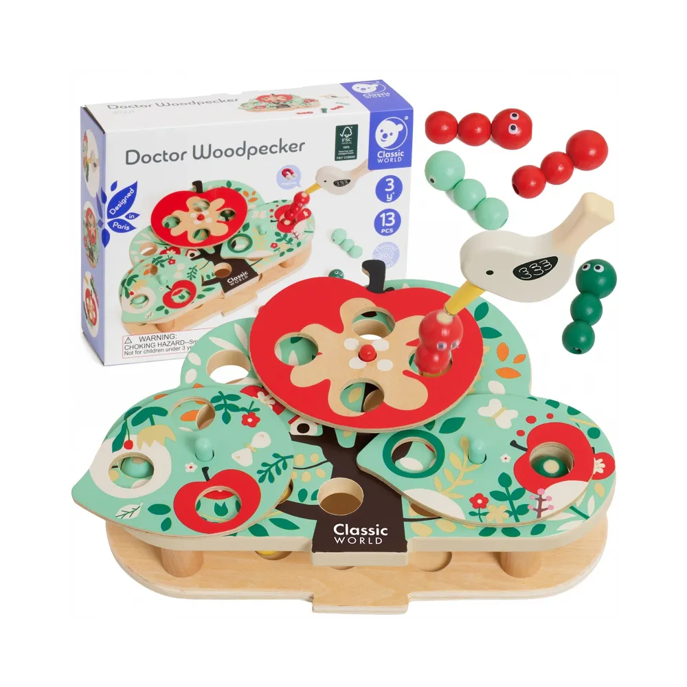 CLASSIC WORLD Magnetyczna Gra Zręcznościowa Złap Robaczka 16 el.