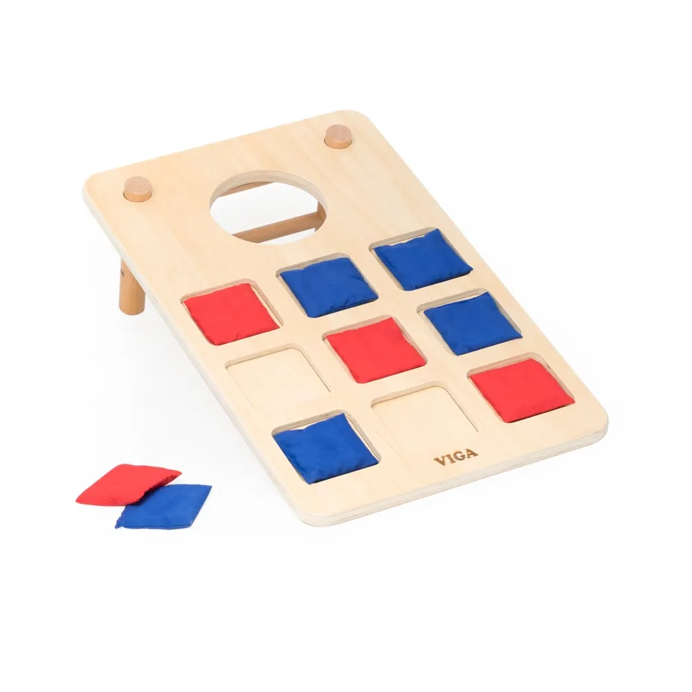 Viga Gra Zręcznościowa 2w1 Kółko i Krzyżyk + Cornhole - Rzut Do celu