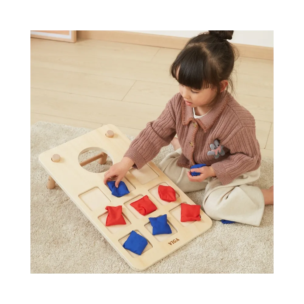 Viga Gra Zręcznościowa 2w1 Kółko i Krzyżyk + Cornhole - Rzut Do celu