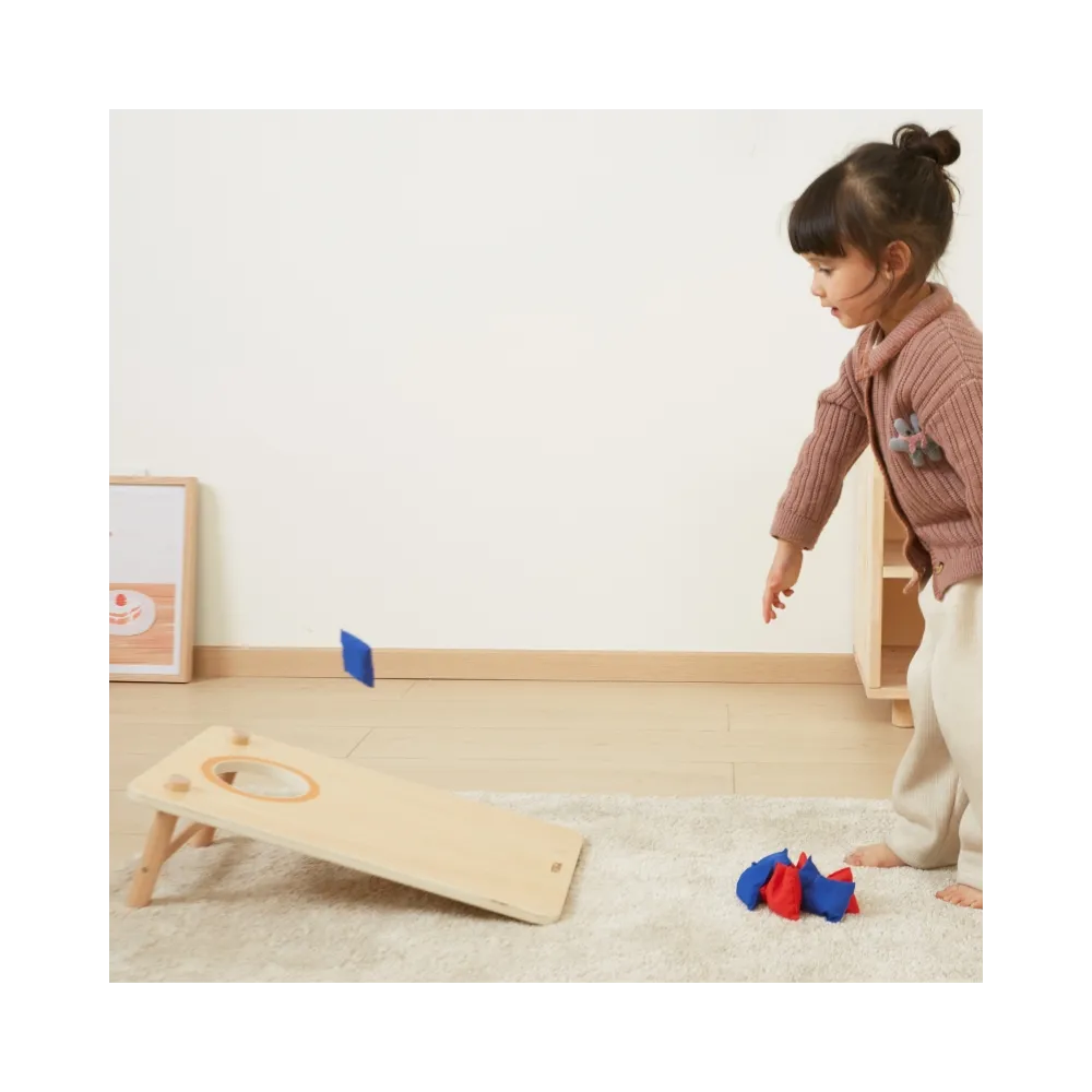 Viga Gra Zręcznościowa 2w1 Kółko i Krzyżyk + Cornhole - Rzut Do celu