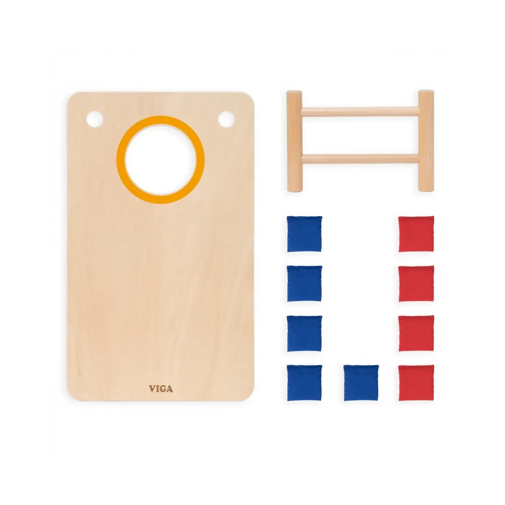 Viga Gra Zręcznościowa 2w1 Kółko i Krzyżyk + Cornhole - Rzut Do celu
