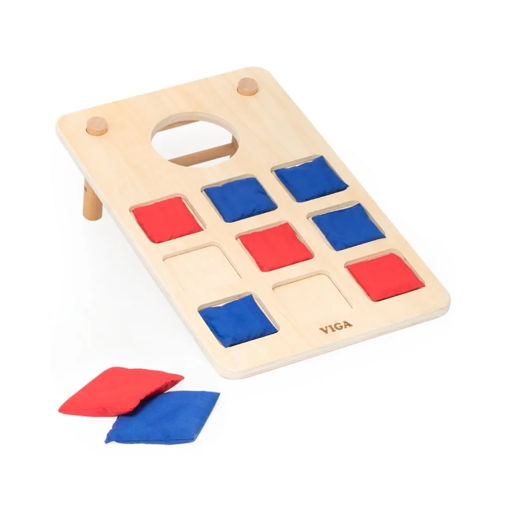 Viga Gra Zręcznościowa 2w1 Kółko i Krzyżyk + Cornhole - Rzut Do celu