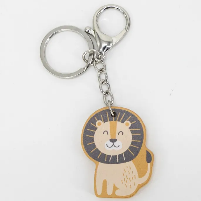 Stylowy breloczek Lew z naturalnego drewna od VIGA.