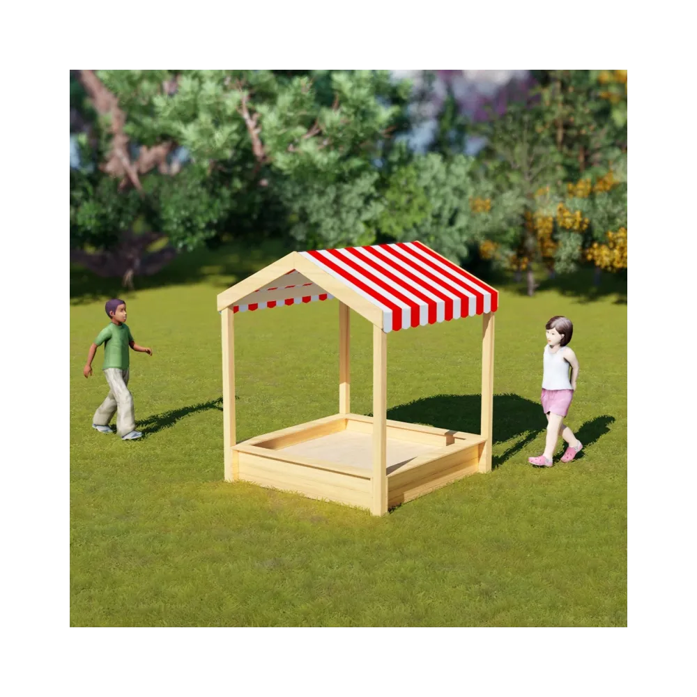CLASSIC WORLD EDU Drewniana Piaskownica z Daszkiem