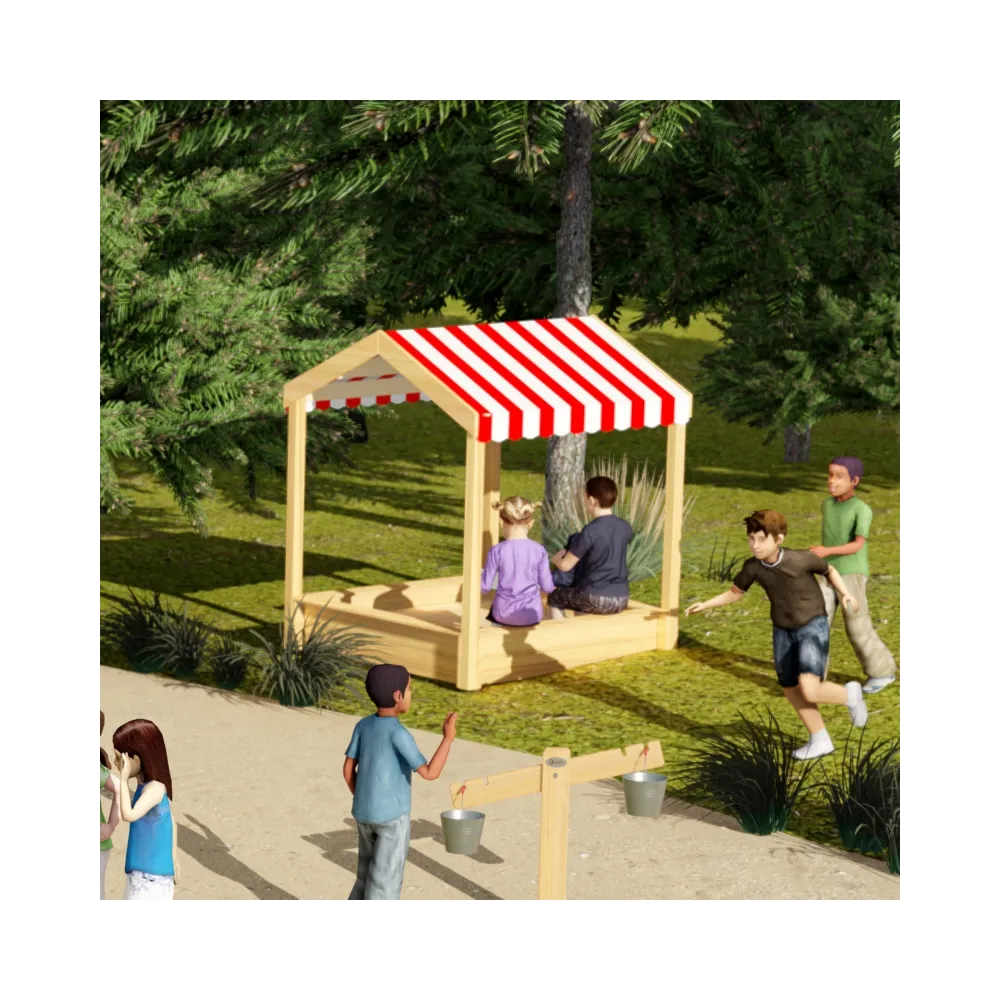 CLASSIC WORLD EDU Drewniana Piaskownica z Daszkiem