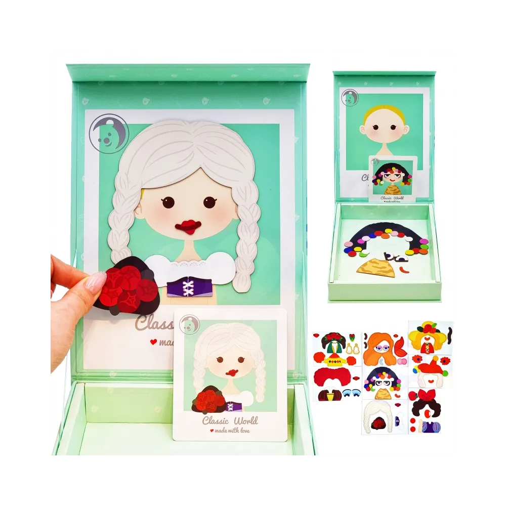 CLASSIC WORLD Układanka Magnetyczna Księżniczki 44 el.