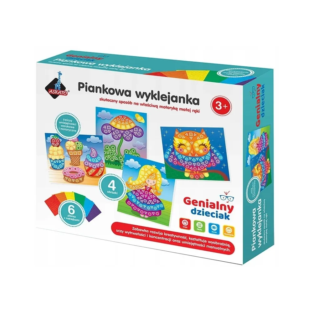 Mozaika do wyklejania dla dzieci rozwijająca kreatywność.