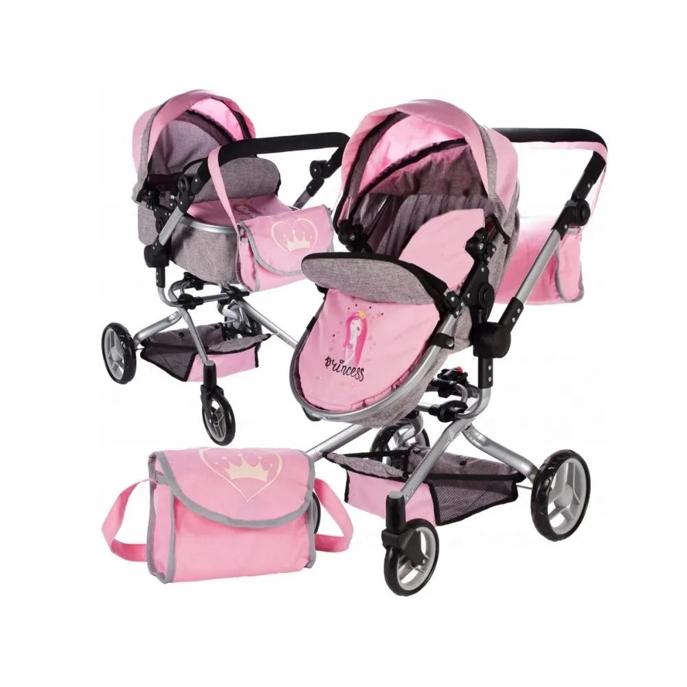 Wózek spacerowy głęboki Spacerówka Gondola 2w1 Różowy G2