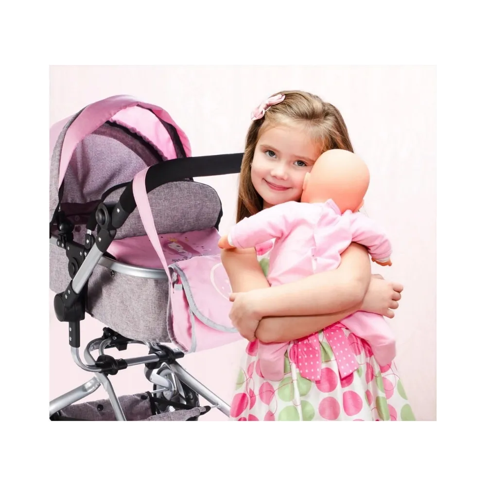 Wózek spacerowy głęboki Spacerówka Gondola 2w1 Różowy G2