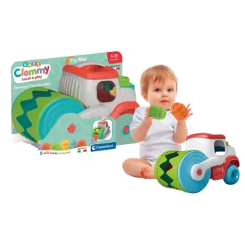 Autko Walec Sensoryczny z Klockami dla najmłodszych dzieci