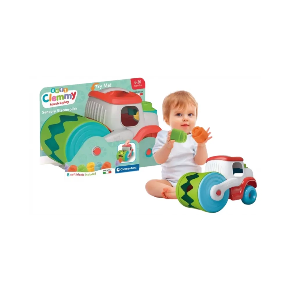 Autko Walec Sensoryczny z Klockami dla najmłodszych dzieci