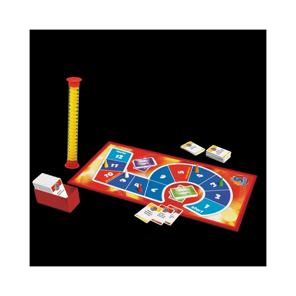 Zawartość gry 5 Sekund G2 ułożona obok siebie