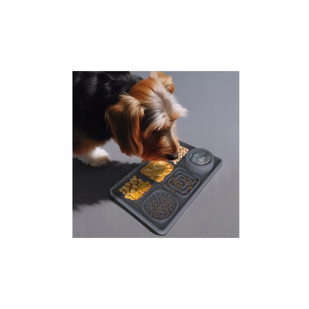 Mata spowalniająca jedzenie z przyssawkami, idealna do karmienia psa i kota