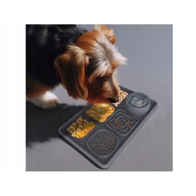 Mata spowalniająca jedzenie z przyssawkami, idealna do karmienia psa i kota