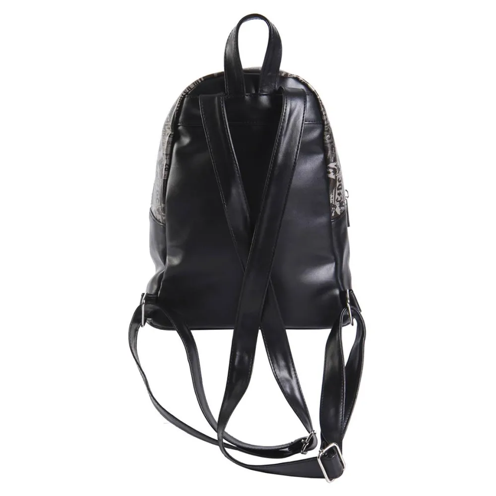 czarny plecak młodzieżowy AC/DC z regulowanymi paskami