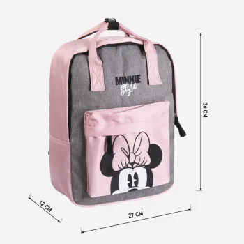 Praktyczny plecak z Minnie dla dzieci i dorosłych, widok z przodu