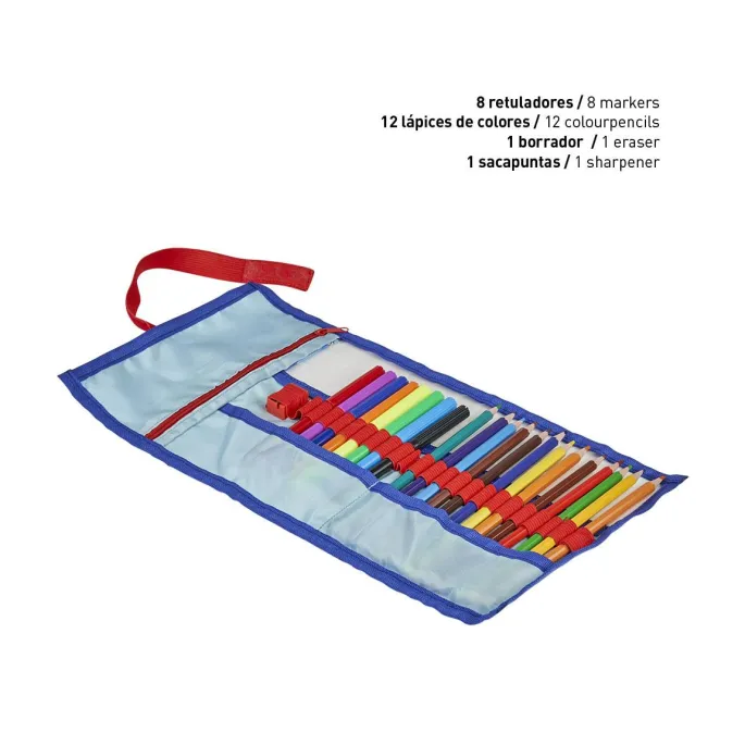 Kolorowy piórnik Psi Patrol z kompletem przyborów szkolnych