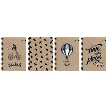 Kołozeszyt w kratkę A4 z 80 kartkami i trwałą okładką na notatki