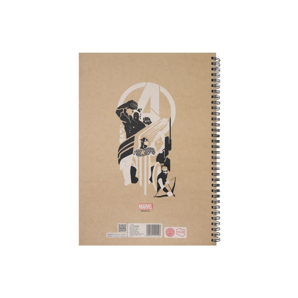 Kołozeszyt A4 80 kartek z nadrukiem Marvel Avengers