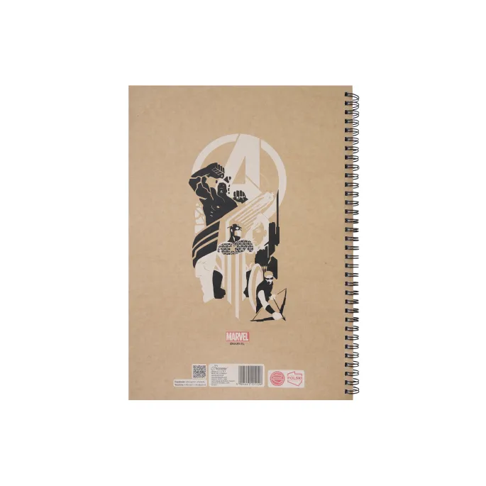 Kołozeszyt A4 80 kartek z nadrukiem Marvel Avengers
