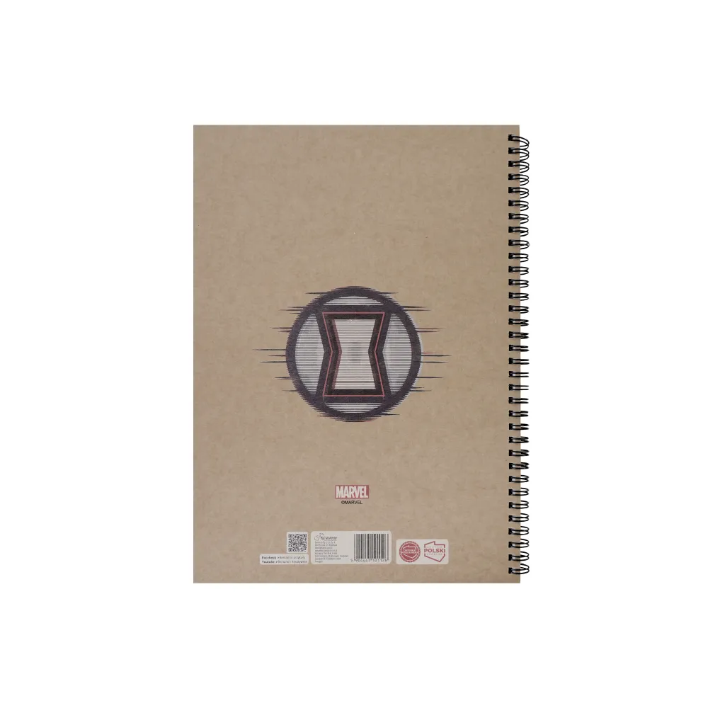 Praktyczny kołozeszyt szkolny z motywem komiksowym Marvel