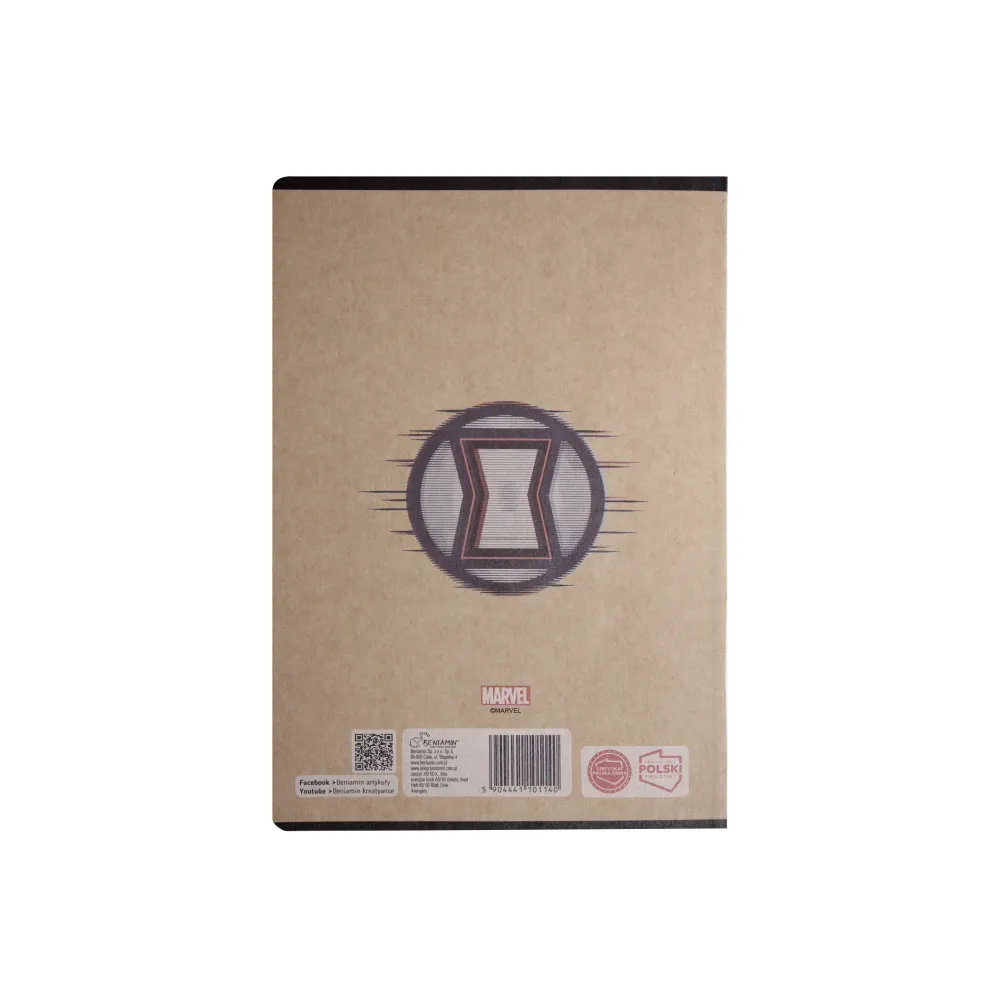 Zeszyt A5 w linie idealny do szkoły z bohaterami Avengers na okładce