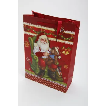 Duża torebka świąteczna 3D w pionowym formacie na prezenty