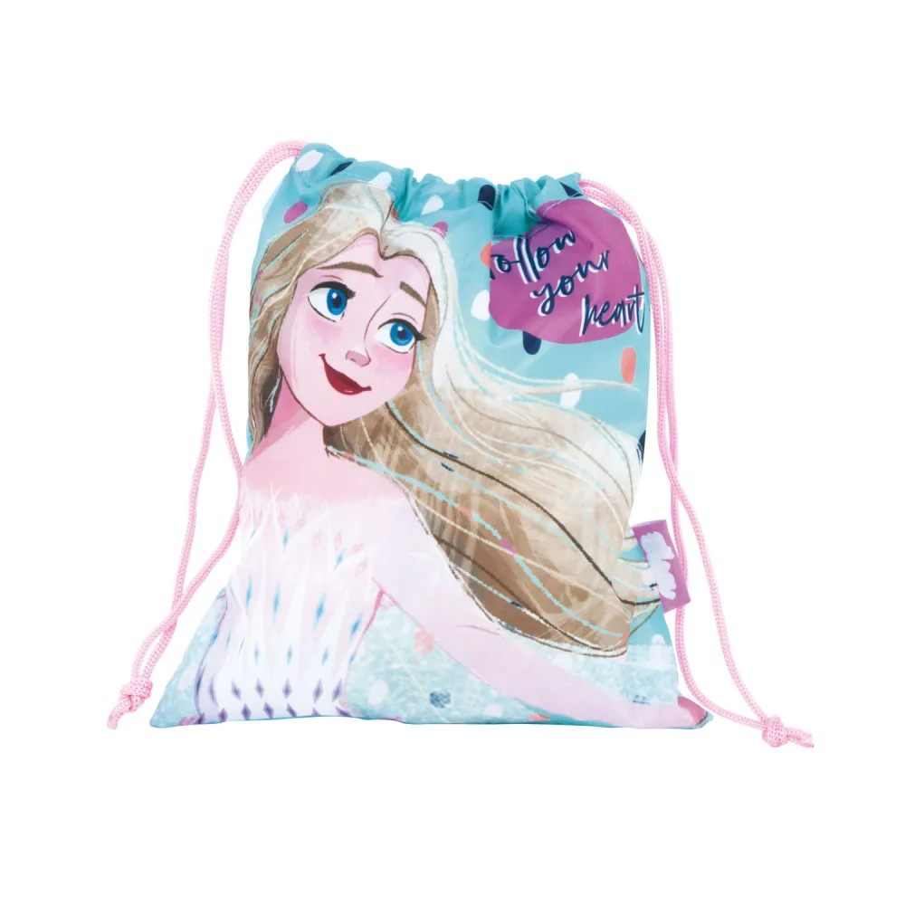 Pojemny worek śniadaniowy dla dzieci z motywem Krainy Lodu