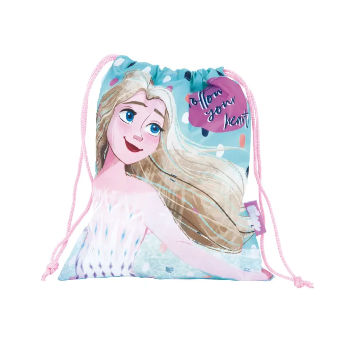 Pojemny worek śniadaniowy dla dzieci z motywem Krainy Lodu