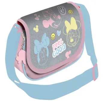 Torebka na ramię z motywem Myszki Minnie na białym tle