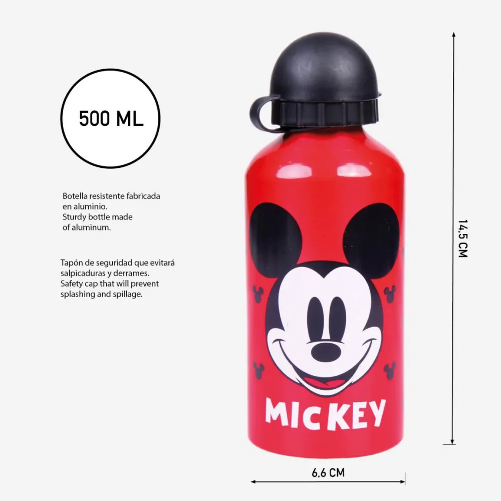 Kolorowy bidon ze szczelnym korkiem i grafiką Myszki Mickey, idealny na prezent