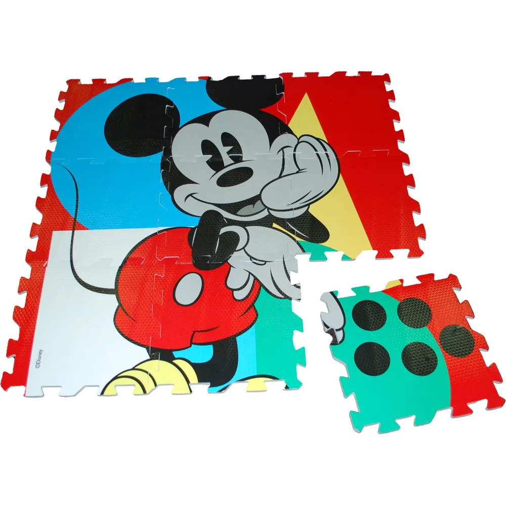 Kolorowa mata piankowa puzzle z motywem Mickey Mouse do zabawy dla dzieci