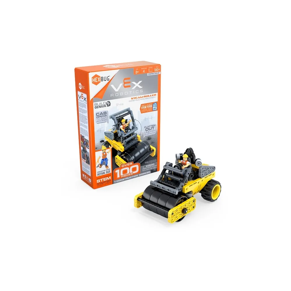 Robot walec parowy Vex Hexbug prezentowany w pełnej konstrukcji
