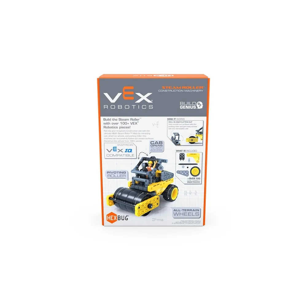 Dziecko bawiące się robotem walcem parowym na podłodze