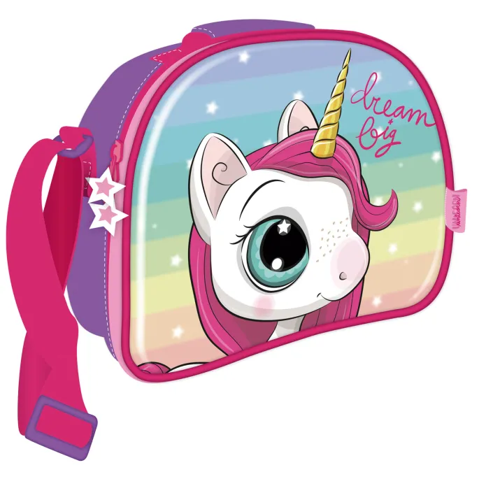 Torba na ramię z motywem 3D jednorożca dla dzieci