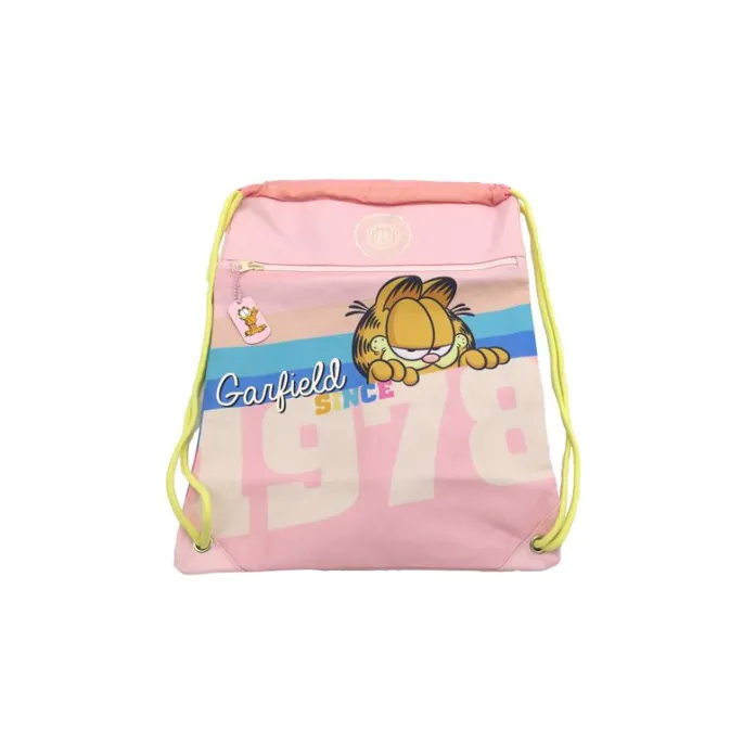Wielokolorowy worek-plecak z bohaterem komiksu Garfield
