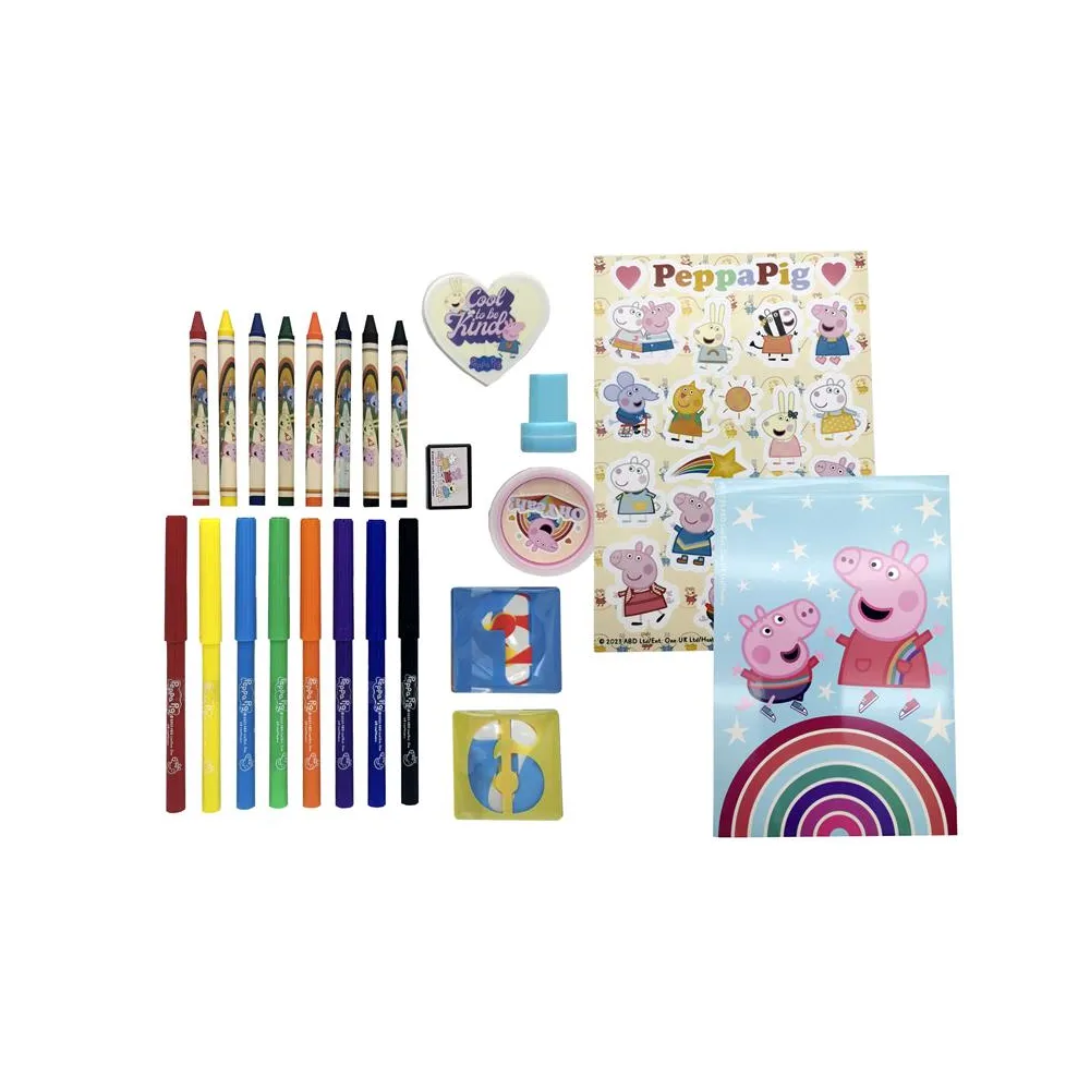 Zestaw kreatywny dla dzieci z 44 elementami w plecaku Świnka Peppa