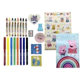 Zestaw kreatywny dla dzieci z 44 elementami w plecaku Świnka Peppa