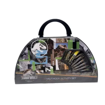 Walizka z zestawem szkolnym Jurassic World dla dzieci – widok z góry