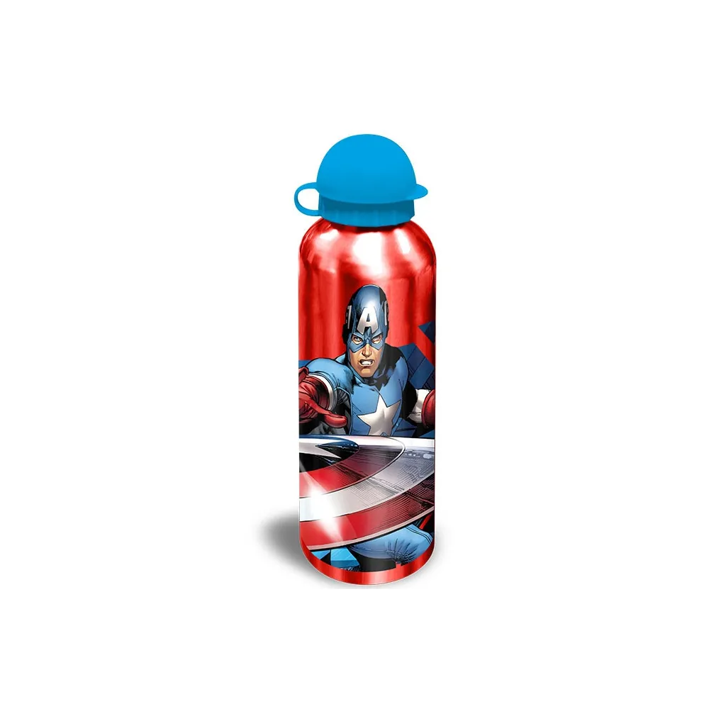 Bidon aluminiowy Avengers z motywem Kapitana Ameryki o pojemności 500 ml