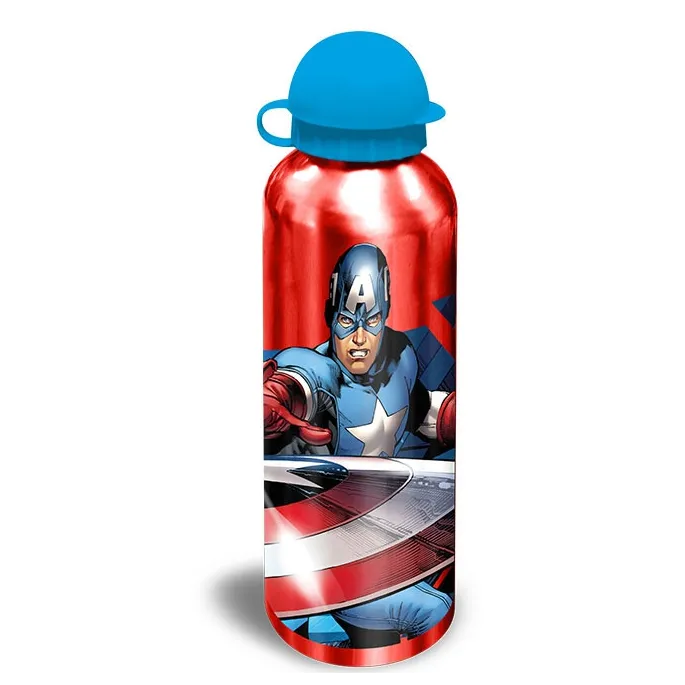 Bidon aluminiowy Avengers z motywem Kapitana Ameryki o pojemności 500 ml