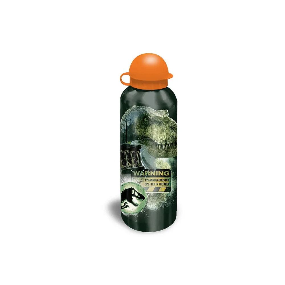 Bidon aluminiowy Jurassic World 500ml w kolorze zielonym dla dzieci