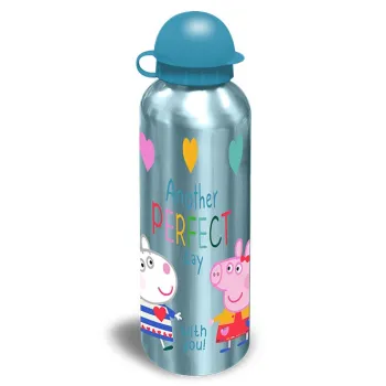 Bidon aluminiowy Świnka Peppa 500 ml niebieski