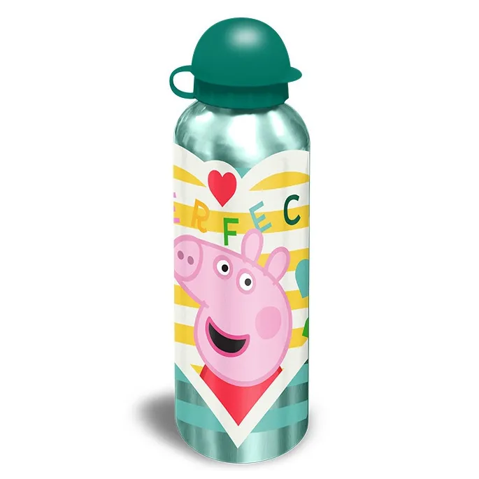 Bidon aluminiowy Świnka Peppa 500 ml zielony