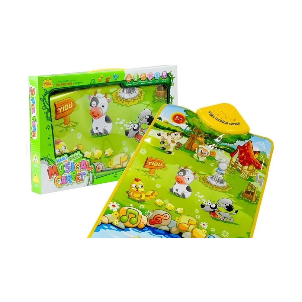 Kolorowa mata edukacyjna z motywem farmy dla dzieci