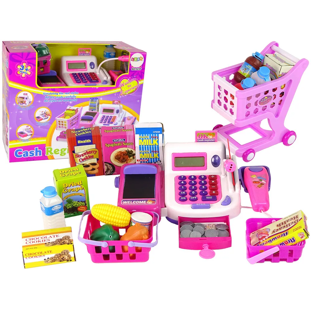 Kolorowa kasa fiskalna zabawkowa z akcesoriami dla dzieci