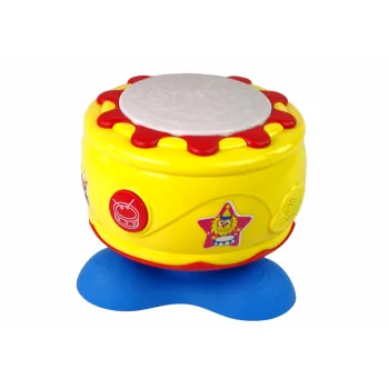 Duży Interaktywny Bębenek Muzyczny Światełka 19 cm