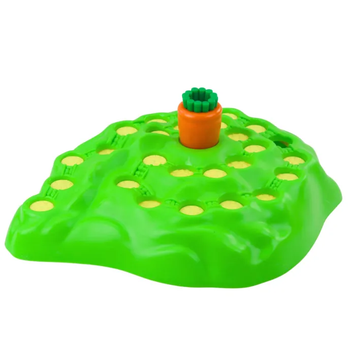 Kolorowe pionki królików gotowe do wyścigu po marchew