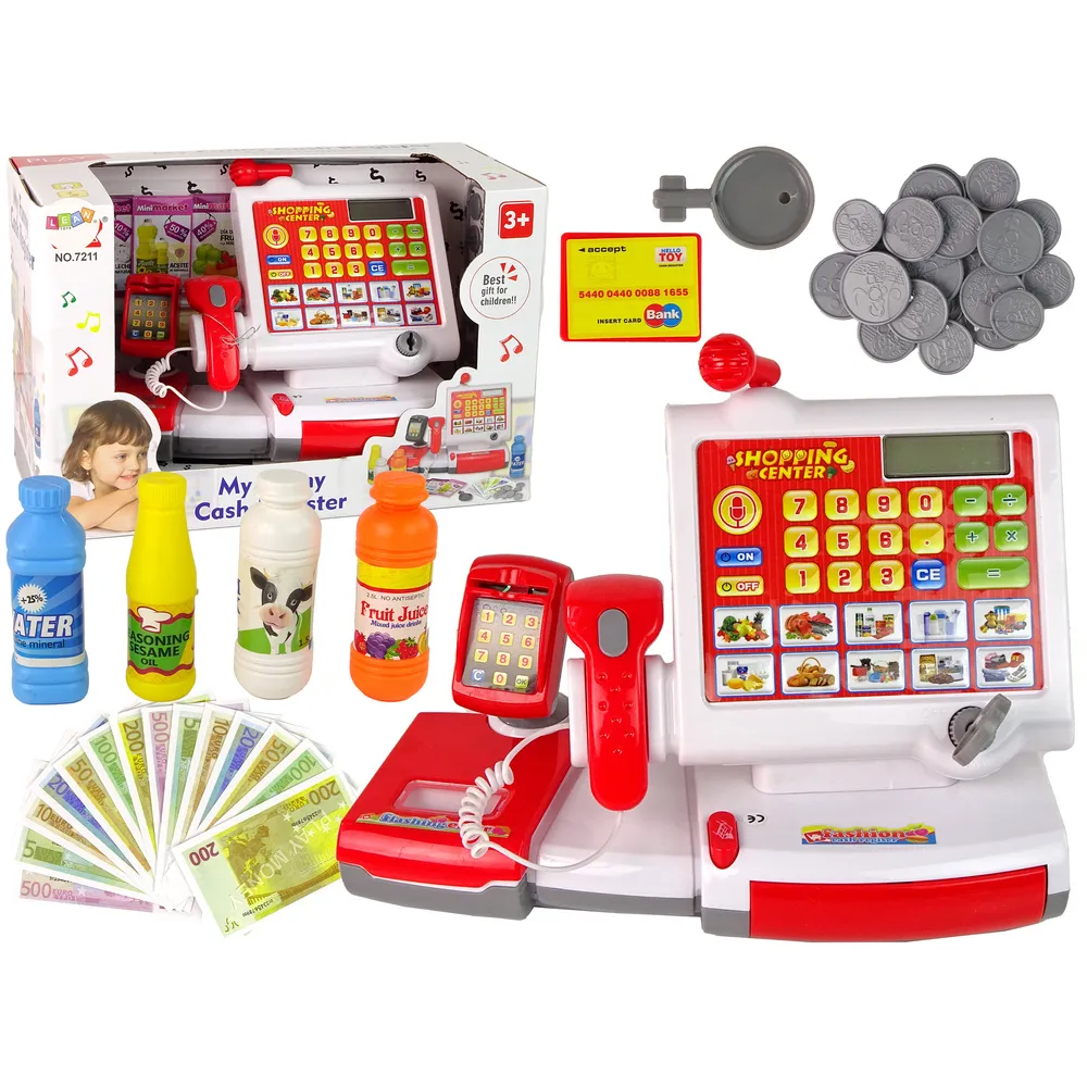 Interaktywna kasa fiskalna zabawka z akcesoriami dla dzieci